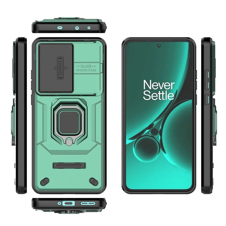 For OnePlus Nord CE3 5G Case Kickstand Phone Cover with Slide Lens Protector