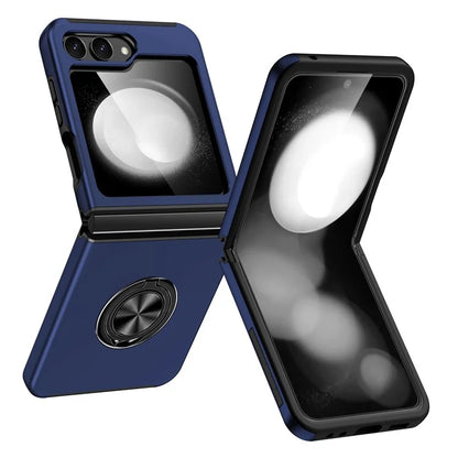 For Samsung Galaxy Z Flip5 5G Case PC+TPU Phone Cover with Ring Kickstand