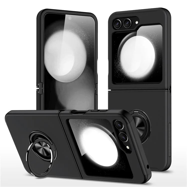 For Samsung Galaxy Z Flip5 5G Case PC+TPU Phone Cover with Ring Kickstand