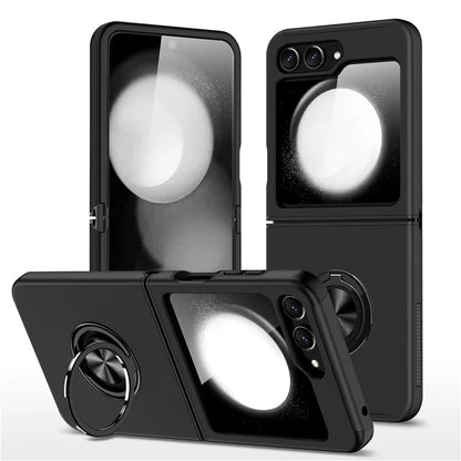 For Samsung Galaxy Z Flip5 5G Case PC+TPU Phone Cover with Ring Kickstand