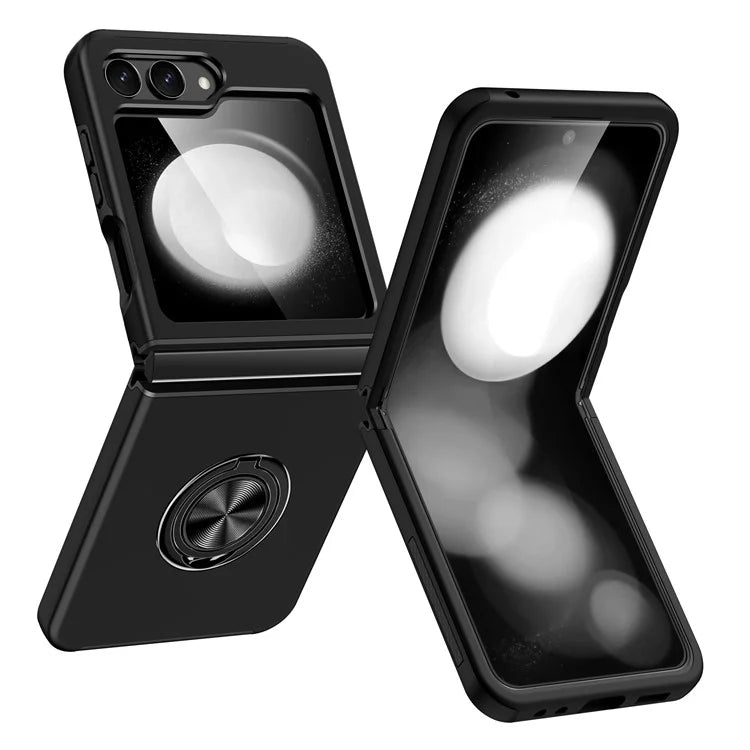 For Samsung Galaxy Z Flip5 5G Case PC+TPU Phone Cover with Ring Kickstand