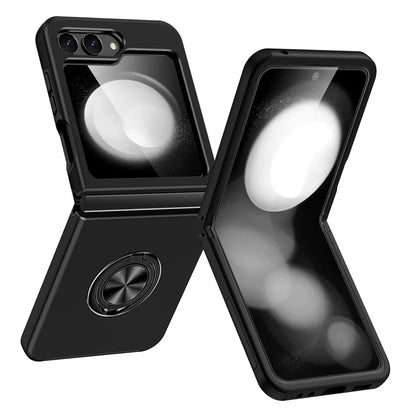 For Samsung Galaxy Z Flip5 5G Case PC+TPU Phone Cover with Ring Kickstand