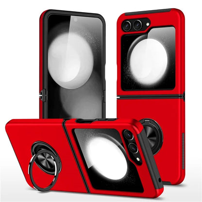For Samsung Galaxy Z Flip5 5G Case PC+TPU Phone Cover with Ring Kickstand