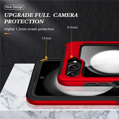 For Samsung Galaxy Z Flip5 5G Case PC+TPU Phone Cover with Ring Kickstand