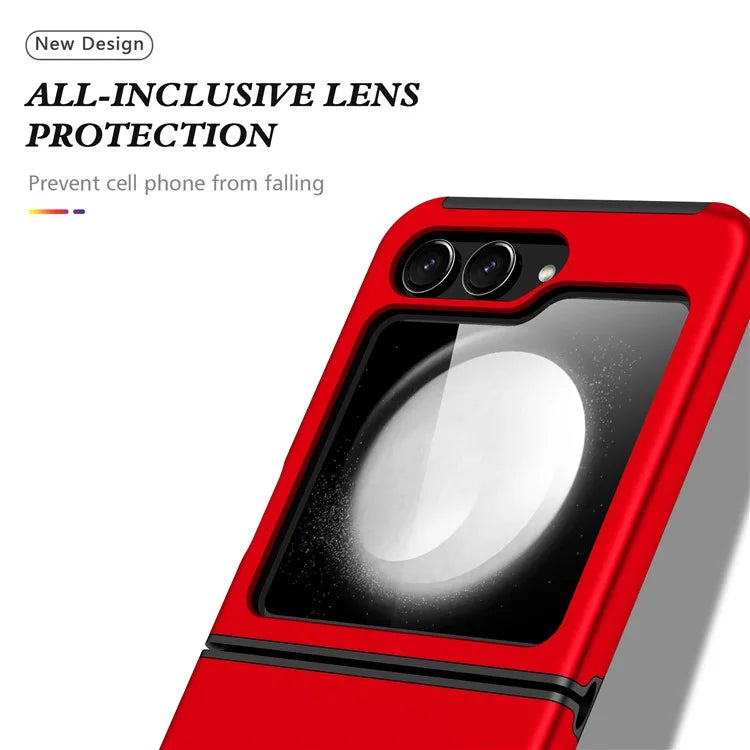 For Samsung Galaxy Z Flip5 5G Case PC+TPU Phone Cover with Ring Kickstand