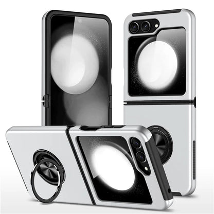 For Samsung Galaxy Z Flip5 5G Case PC+TPU Phone Cover with Ring Kickstand
