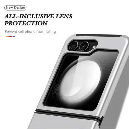 For Samsung Galaxy Z Flip5 5G Case PC+TPU Phone Cover with Ring Kickstand