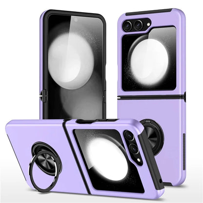 For Samsung Galaxy Z Flip5 5G Case PC+TPU Phone Cover with Ring Kickstand