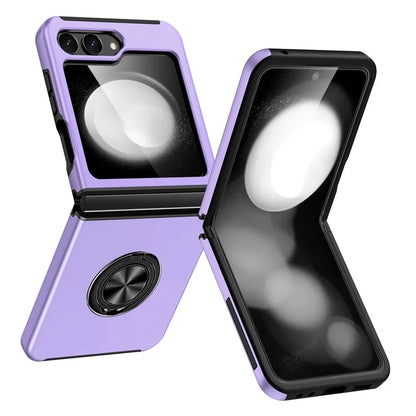 For Samsung Galaxy Z Flip5 5G Case PC+TPU Phone Cover with Ring Kickstand