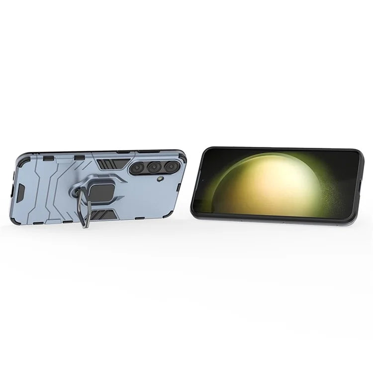 For Samsung Galaxy S24+ Case Ring Holder Kickstand PC+TPU Phone Cover