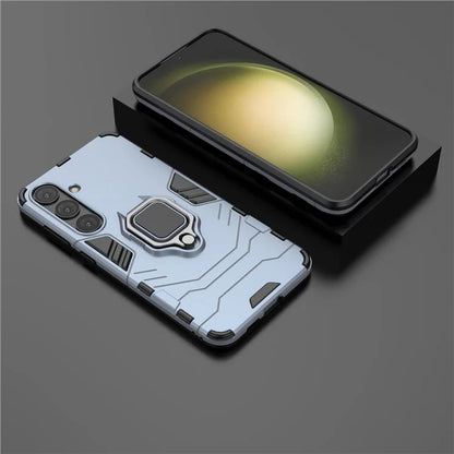 For Samsung Galaxy S24+ Case Ring Holder Kickstand PC+TPU Phone Cover