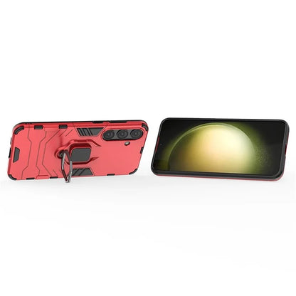 For Samsung Galaxy S24+ Case Ring Holder Kickstand PC+TPU Phone Cover