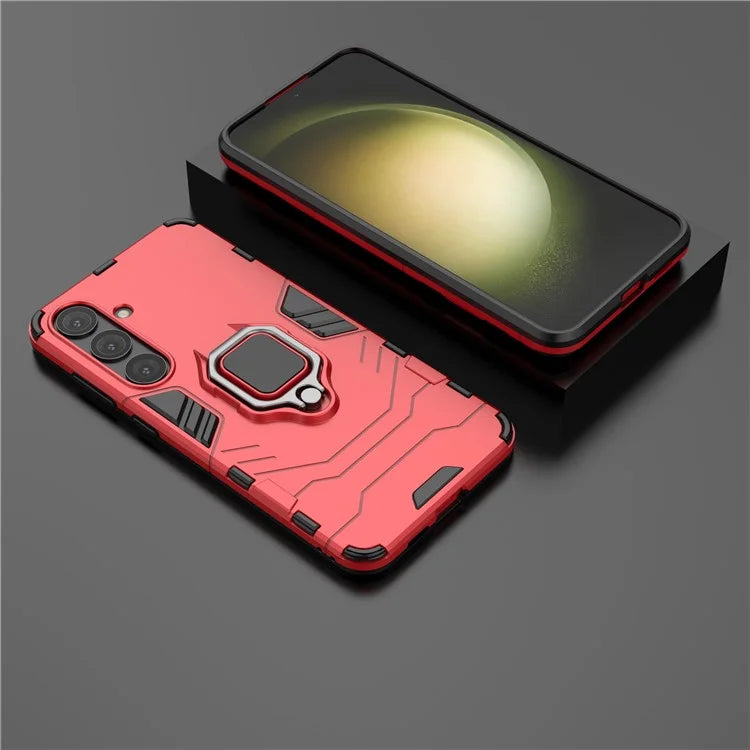 For Samsung Galaxy S24+ Case Ring Holder Kickstand PC+TPU Phone Cover