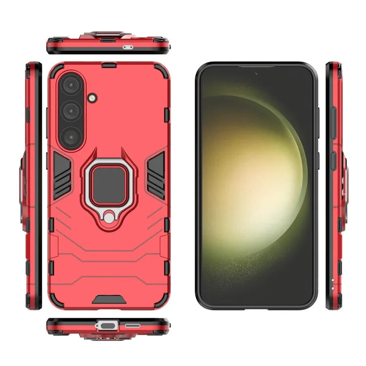 For Samsung Galaxy S24+ Case Ring Holder Kickstand PC+TPU Phone Cover