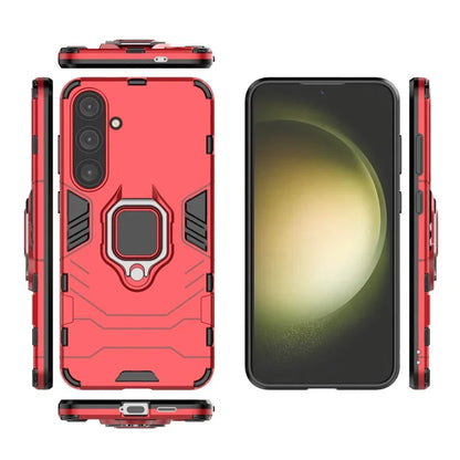 For Samsung Galaxy S24+ Case Ring Holder Kickstand PC+TPU Phone Cover