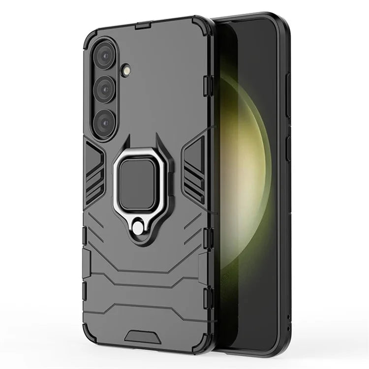 For Samsung Galaxy S24+ Case Ring Holder Kickstand PC+TPU Phone Cover