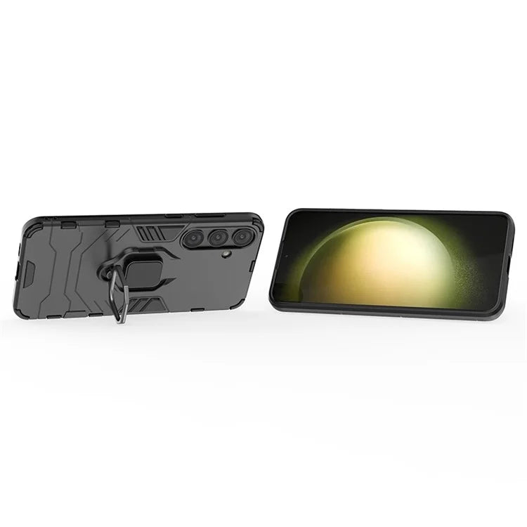 For Samsung Galaxy S24+ Case Ring Holder Kickstand PC+TPU Phone Cover