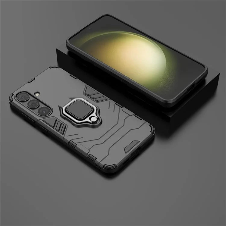For Samsung Galaxy S24+ Case Ring Holder Kickstand PC+TPU Phone Cover