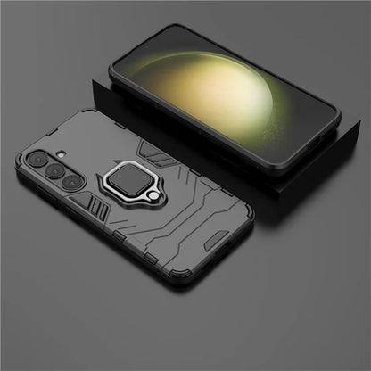 For Samsung Galaxy S24+ Case Ring Holder Kickstand PC+TPU Phone Cover