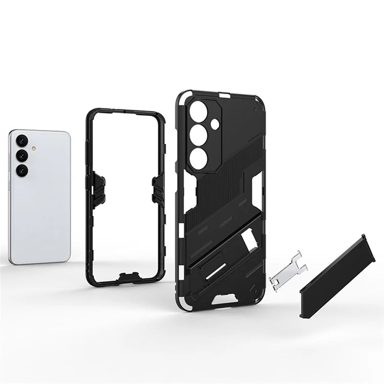 For Samsung Galaxy S24 Case PC+TPU Kickstand Phone Cover