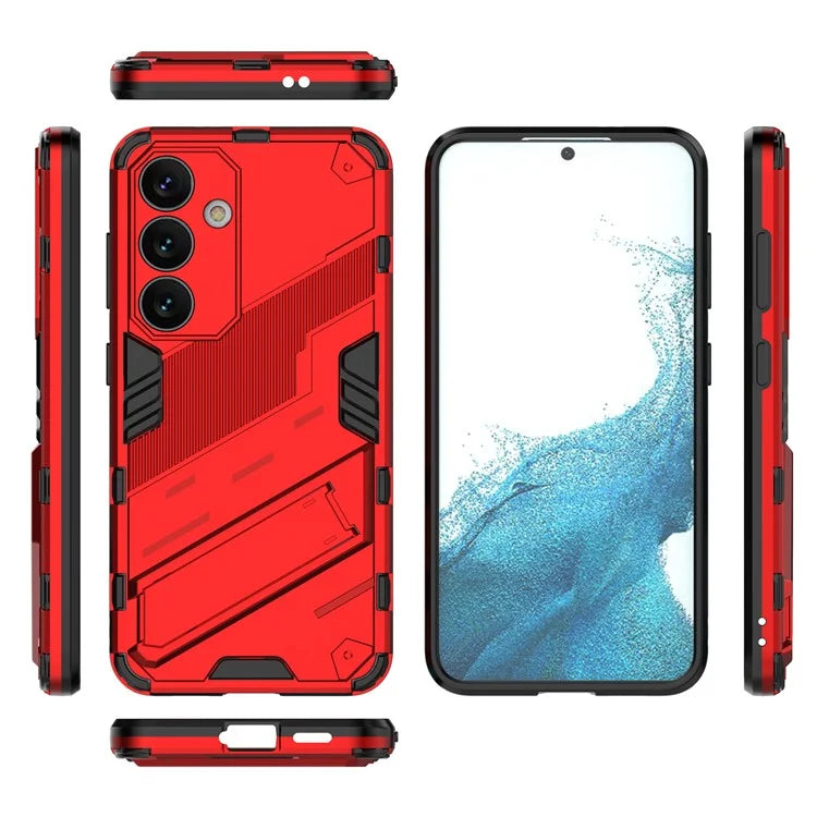 For Samsung Galaxy S24 Case PC+TPU Kickstand Phone Cover