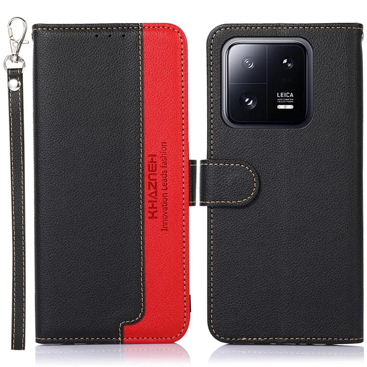 KHAZNEH For Xiaomi 14 Case Leather Phone Cover with RFID Blocking Wallet