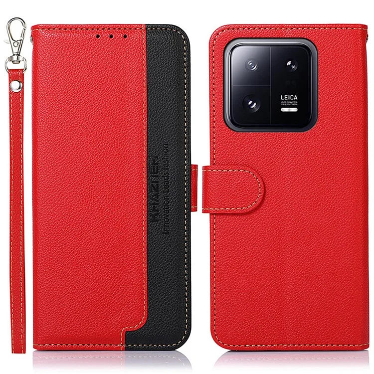 KHAZNEH For Xiaomi 14 Case Leather Phone Cover with RFID Blocking Wallet