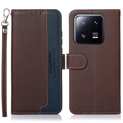 KHAZNEH For Xiaomi 14 Case Leather Phone Cover with RFID Blocking Wallet