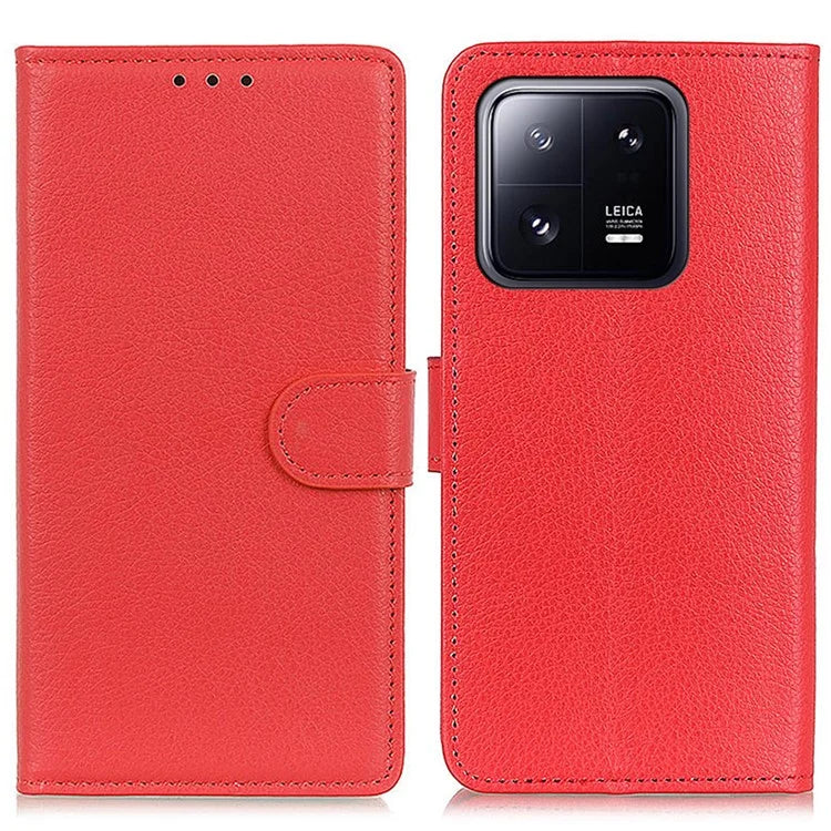 For Xiaomi 14 Case Litchi Texture Leather Phone Cover with Wallet