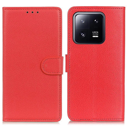For Xiaomi 14 Case Litchi Texture Leather Phone Cover with Wallet