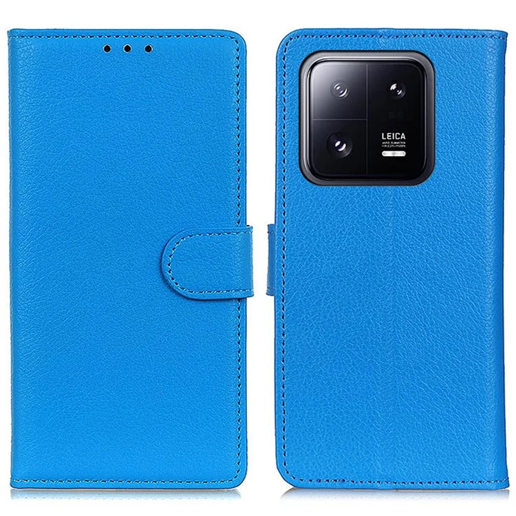 For Xiaomi 14 Case Litchi Texture Leather Phone Cover with Wallet