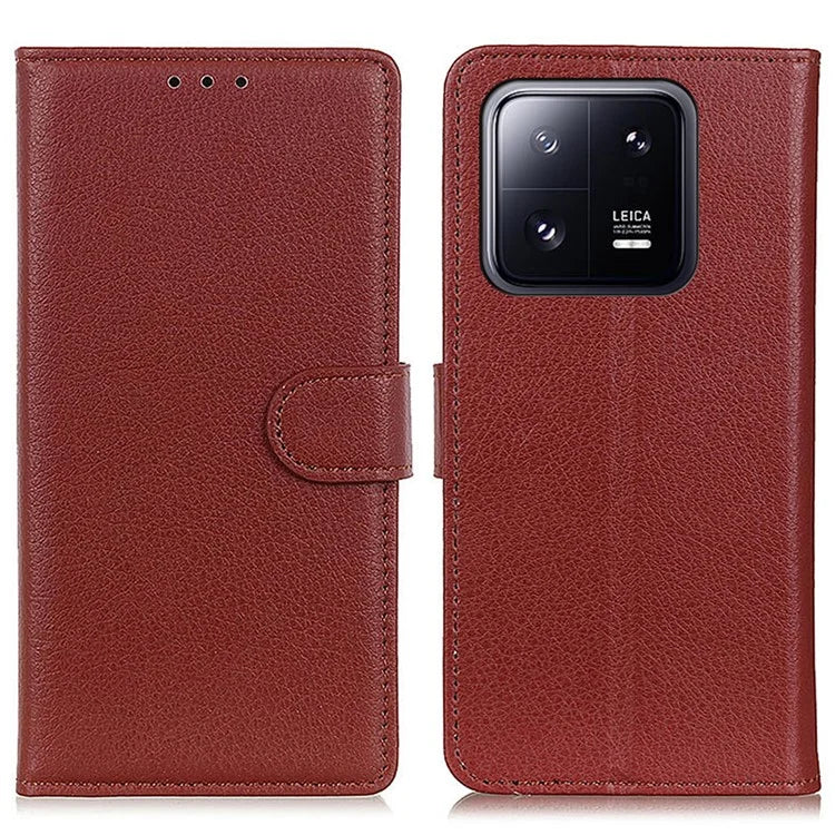 For Xiaomi 14 Case Litchi Texture Leather Phone Cover with Wallet