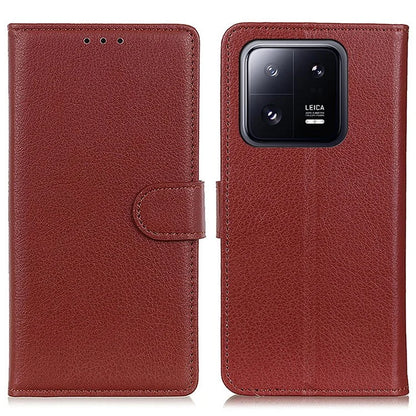 For Xiaomi 14 Case Litchi Texture Leather Phone Cover with Wallet