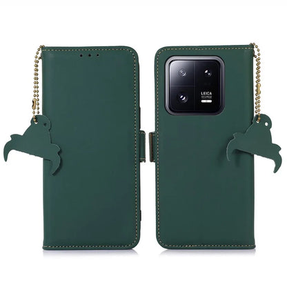 For Xiaomi 14 Case RFID Blocking Wallet Phone Stand Cover