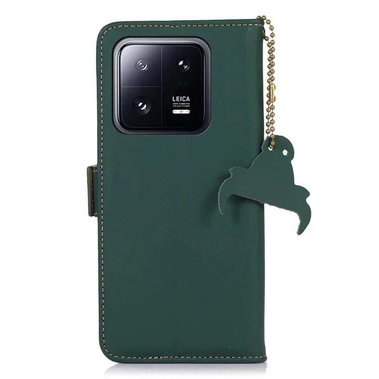 For Xiaomi 14 Case RFID Blocking Wallet Phone Stand Cover