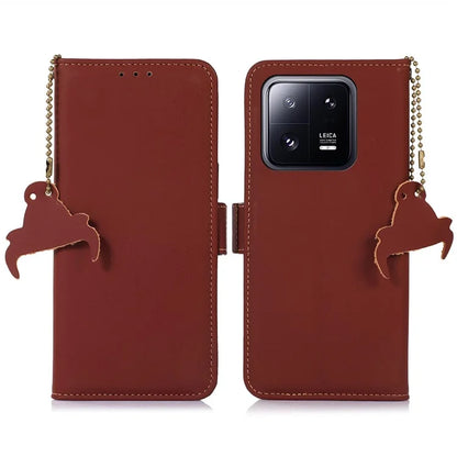 For Xiaomi 14 Case RFID Blocking Wallet Phone Stand Cover