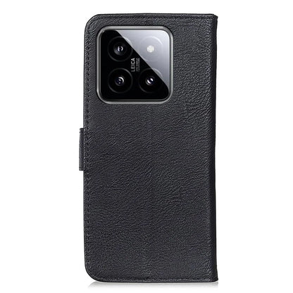 KHAZNEH For Xiaomi 14 Case Cowhide Texture Leather Wallet Phone Cover