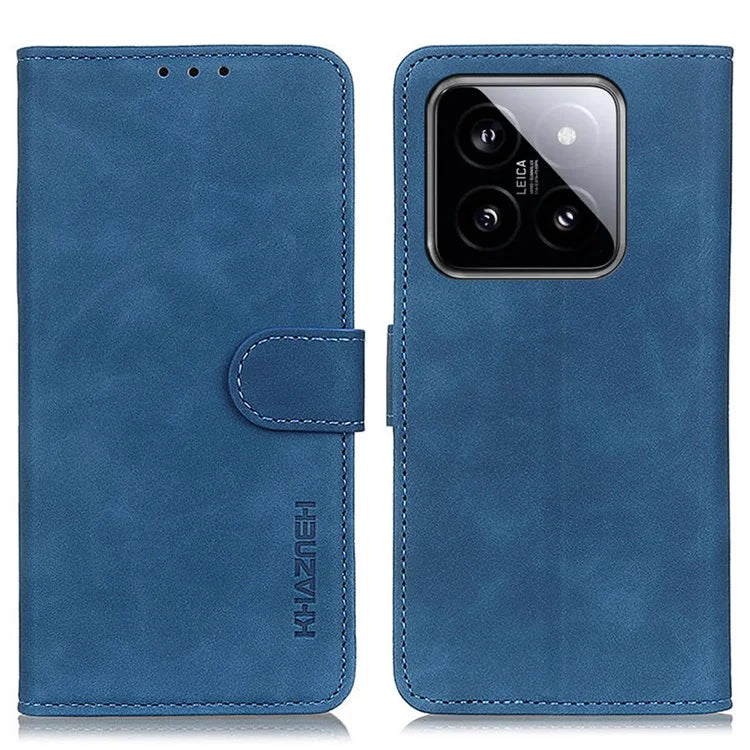 KHAZNEH For Xiaomi 14 Case Wallet Retro PU Leather Smartphone Cover