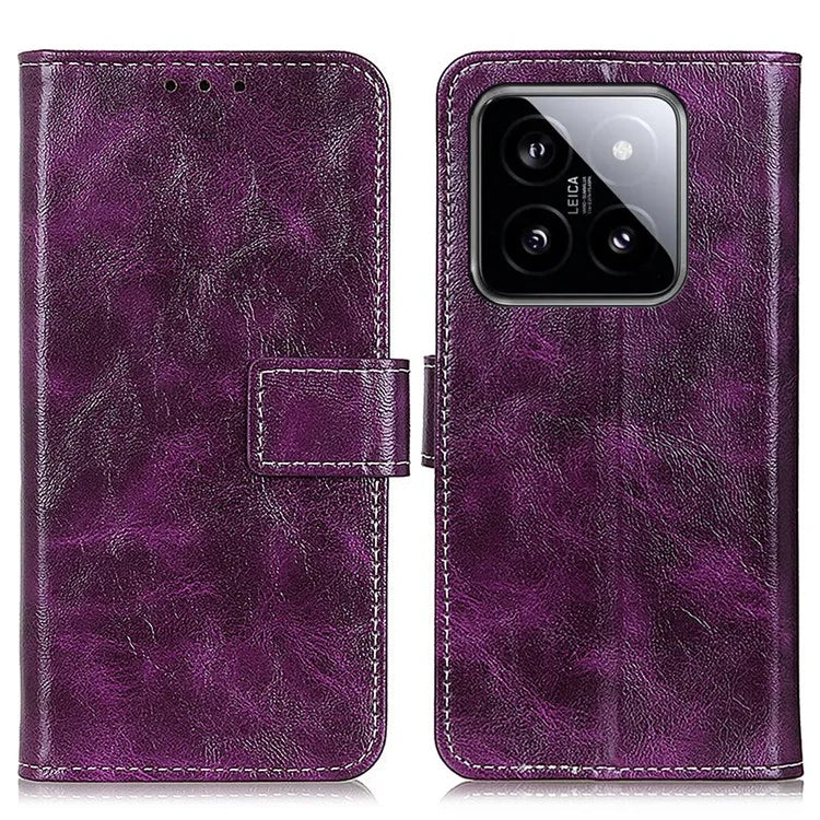 For Xiaomi 14 Case PU Leather Wallet Shockproof Phone Cover