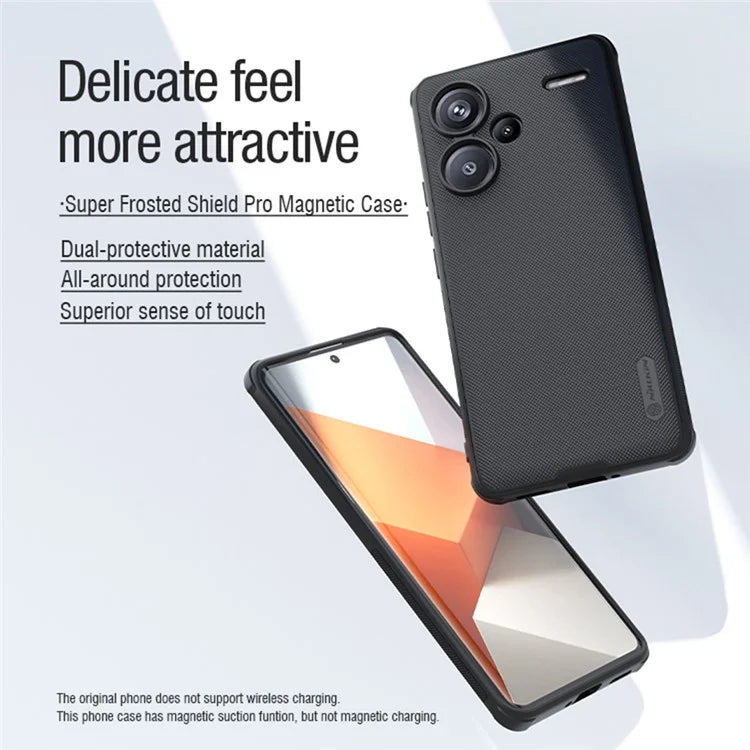 NILLKIN Frosted Shield Pro for Xiaomi Redmi Note 13 Pro+ 5G Case Magnetic Phone Cover