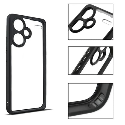For Xiaomi Redmi Note 13 Pro+ 5G Slim-Fit TPU + PC Clear Phone Cover Dustproof Phone Shell Case