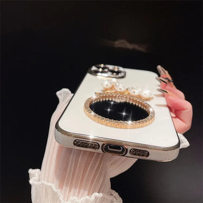 Electroplating TPU Case for iPhone 15 Pro Case Shockproof Phone Cover with Glass Mirror