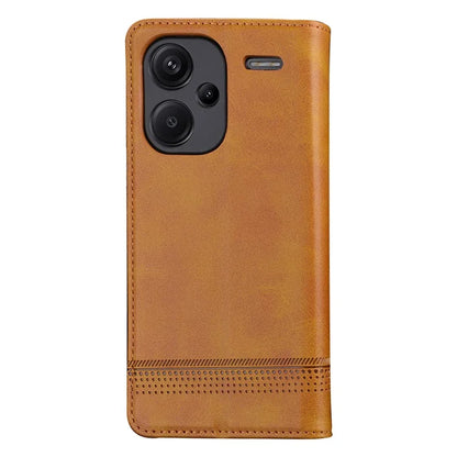 AZNS For Xiaomi Redmi Note 13 Pro+ 5G Case Cowhide Texture Leather Wallet Cover