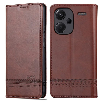AZNS For Xiaomi Redmi Note 13 Pro+ 5G Case Cowhide Texture Leather Wallet Cover