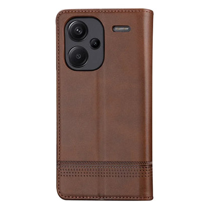 AZNS For Xiaomi Redmi Note 13 Pro+ 5G Case Cowhide Texture Leather Wallet Cover