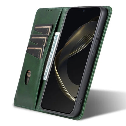 AZNS For Xiaomi Redmi Note 13 Pro+ 5G Case Cowhide Texture Leather Wallet Cover