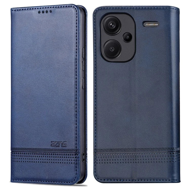 AZNS For Xiaomi Redmi Note 13 Pro+ 5G Case Cowhide Texture Leather Wallet Cover