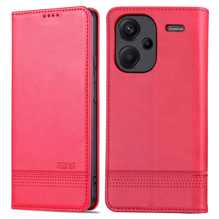 AZNS For Xiaomi Redmi Note 13 Pro+ 5G Case Cowhide Texture Leather Wallet Cover