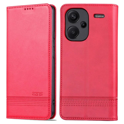 AZNS For Xiaomi Redmi Note 13 Pro+ 5G Case Cowhide Texture Leather Wallet Cover