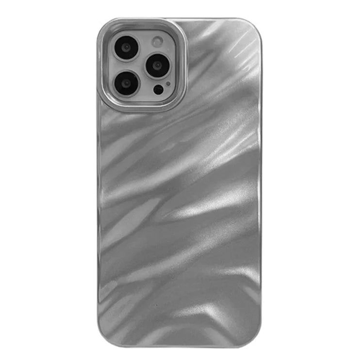For iPhone 15 Pro Max TPU Case Wave Pattern Matte Phone Back Cover